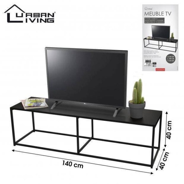 MADISON - BASE DE TV EM METAL (PRETO) (140X40XH40CM) - 151320