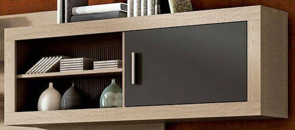 LARA DS - MOVEL ALTO 1P 130CM CAMBRIA-GRAFITO