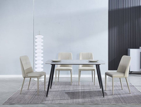 ROWENA DS - CONJUNTO MESA SANDER + 4 CADEIRAS ROWENA TORTORA