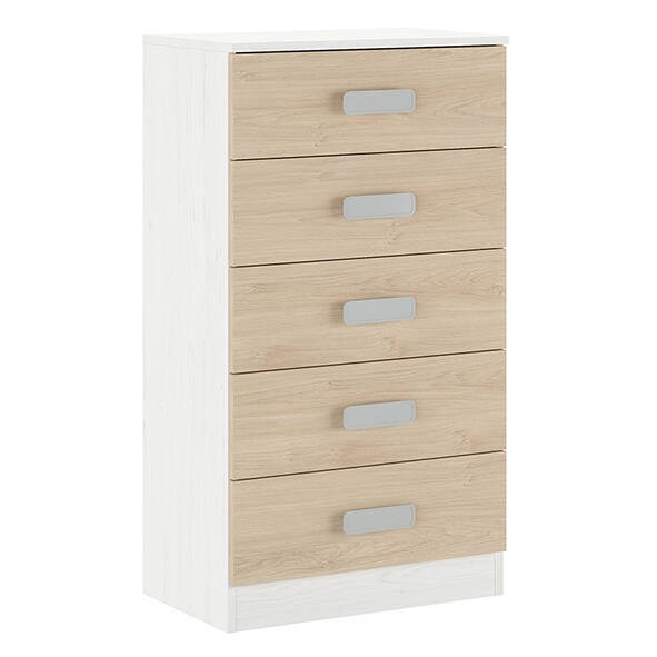 DONALD camiseiro alto com 5 gavetas