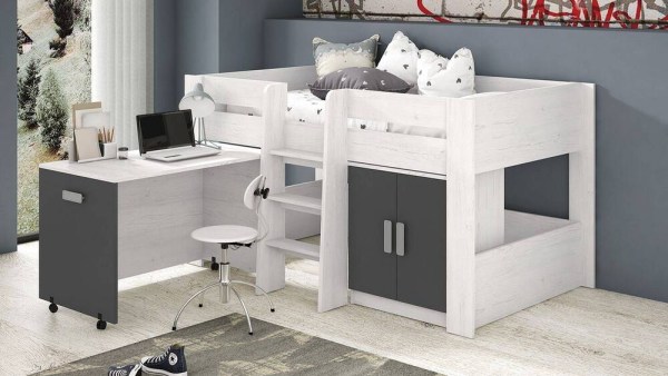 DONALD cama block com mesa de estudo