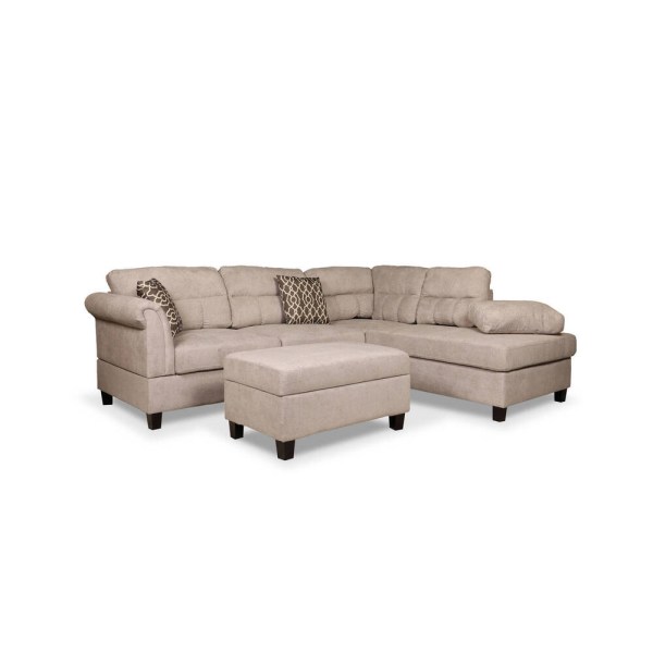 KMAX 107 - SOFÁ CHAISE LONG + PUFF C/ BAÚKMAX 107 - SOFÁ CHAISE LONG + PUFF C/ BAÚ