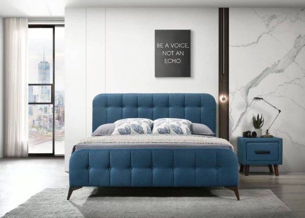 MR PRINCE BED 190X140 KR 1818-66 AZUL + ESTRADO INCLUIDO