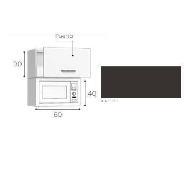 EXPORT -  MÓVEL ALTO MICRO 70X60X35  ANTRACITA