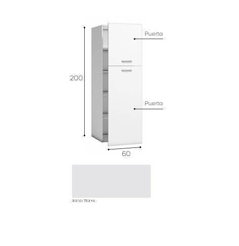 EXPORT -  MÓVEL COLUNA DESPE 200X60X60 BLANCO-TITANIO
