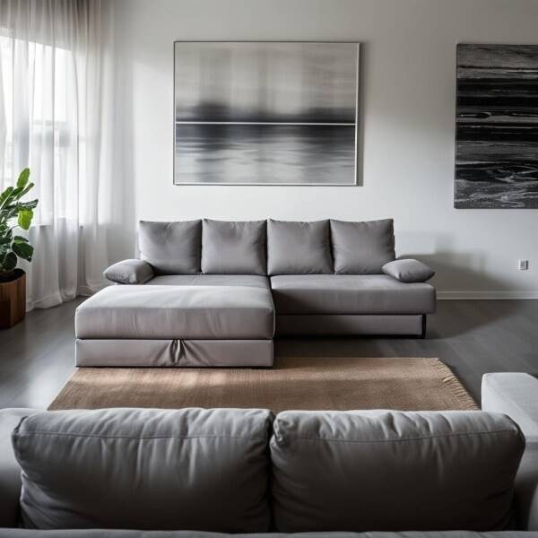 PUZZLE sofá chaise long com cama queens
