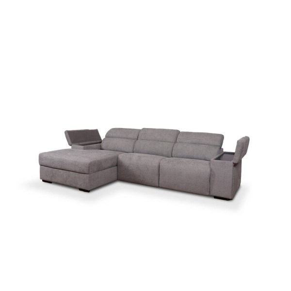 FUNDÃO - SOFÁ CHAISE LONG  C/ EXTENSÍVEIS ESQ. V/F - SIERRA 746 (STOCK)