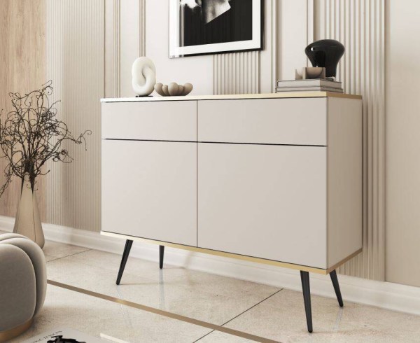 ORO LK - APARADOR KSZ107 - BEGE C PÉS PRETOS