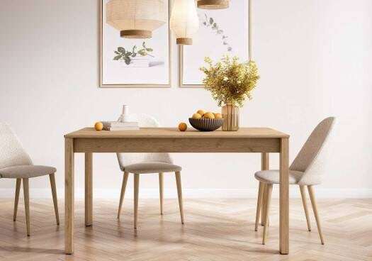 KUBE - MESA EXTENSÍVEL 140X90 (PERNAS VILI) MISTRAL E CANVAS