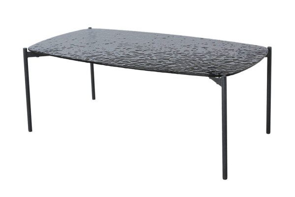 JC102 MFM - MESA CENTRO VIDRO BOLHA PRETO (Retangular 110x60x42,5)JC102 MFM - MESA CENTRO