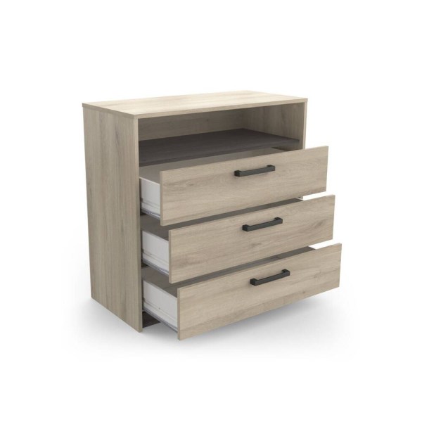 COMODA WATSON 3 GAVETAS CASTANHO 195673