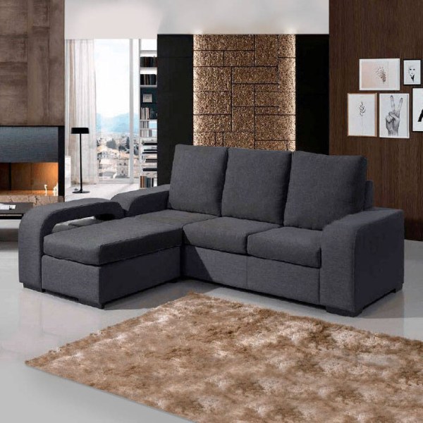 CHELSEA MS - SOFÁ CHAISE LONG - CINZA - INATIVO