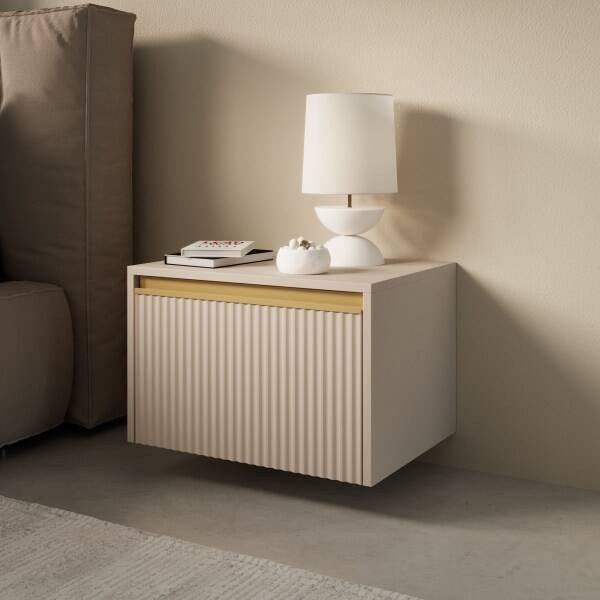 ROYAL PK MESA CABECEIRA 1 GAVETA S54 COR BEGE AREIA