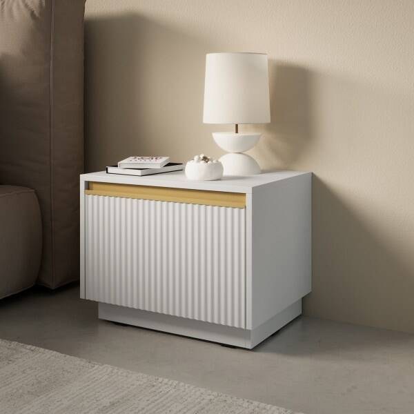 ROYAL PK MESA CABECEIRA 1 GAVETA S54 COR BRANCO