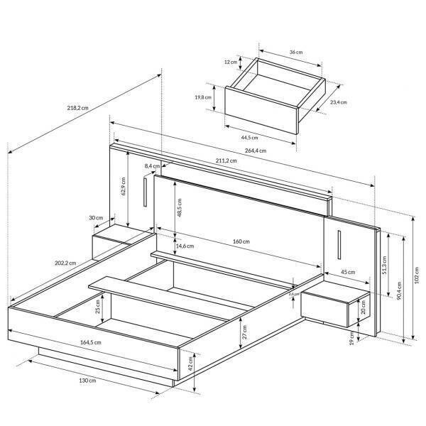 3D LK cama de casal