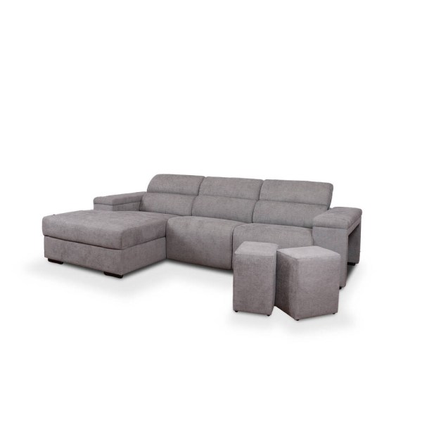 FUNDÃO - SOFÁ CHAISE LONG  C/ EXTENSÍVEIS ESQ. V/F - SIERRA 746 (STOCK)