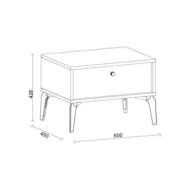 PIEDRA KI Mesa de Cabeceira