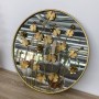 ESPEJO 71CM FLORES ORO (2 - 4)