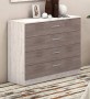 MONIKA DS - COMODA 4 GAVETAS ANDERSEN PINO-GRIS