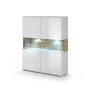 TOLEDO VITRINE LARGA 2P C/ VIDRO WHITE GLOSS