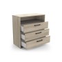 COMODA WATSON 3 GAVETAS CASTANHO 195673