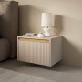 ROYAL PK MESA CABECEIRA 1 GAVETA S54 COR BEGE AREIA